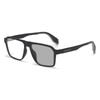 Luxury Square Pochromic Myopia Glasses Men Women Anti Blue Light Color Changing Sunglasses Ultralight Minus Sight Glasses