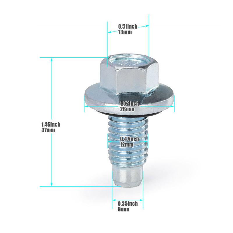 10PCS Replacement Engine Kit For Buick Allure LaCrosse For Cadillac ATS CTS For Chevy Oil Pan Drain Plug Bolt 11562588 88891787