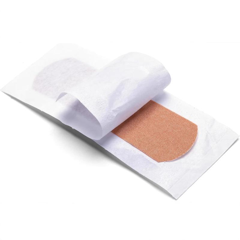 50pcs Breathable Fabric Adhesive Bandages Flexible Wound Care Strips Bleeding Control Sterile Trauma First Aid Dressings