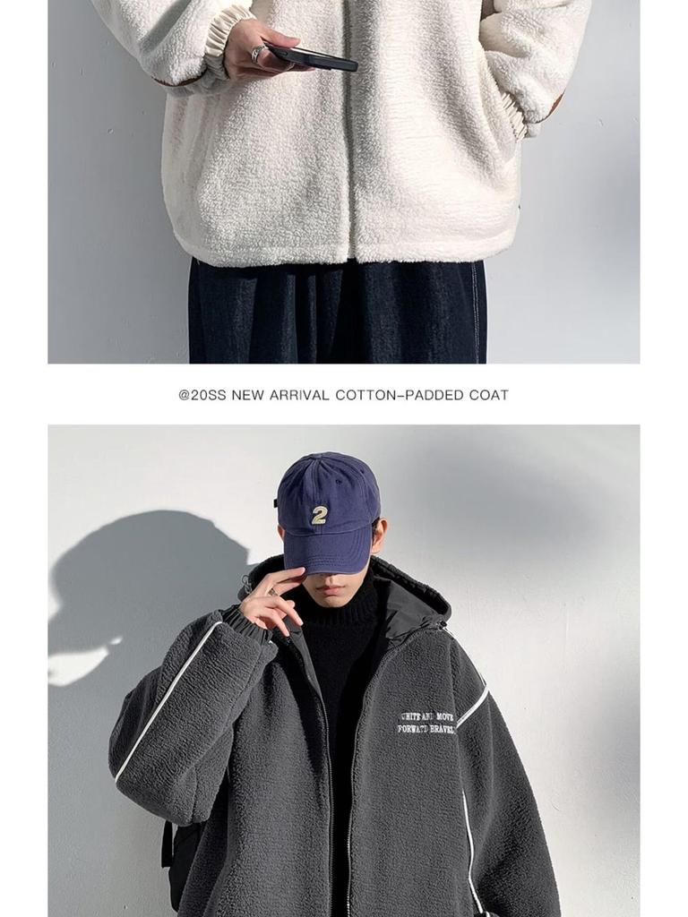 Men's Trendy Lambswool-Thickened Fleece Cotton Jacket - 2025 Spring/Autumn/Winter Collection