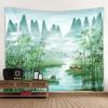 Home Wall Decoration Tapestry Landscape Ink Painting Pattern Background Office Living Room Tapestry