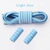 1Pair Round Elastic Laces Without Ties Metal Buckle Shoelace Sneakers Canvas Shoes No Tie Shoelaces Kids Adult Shoe Accessories