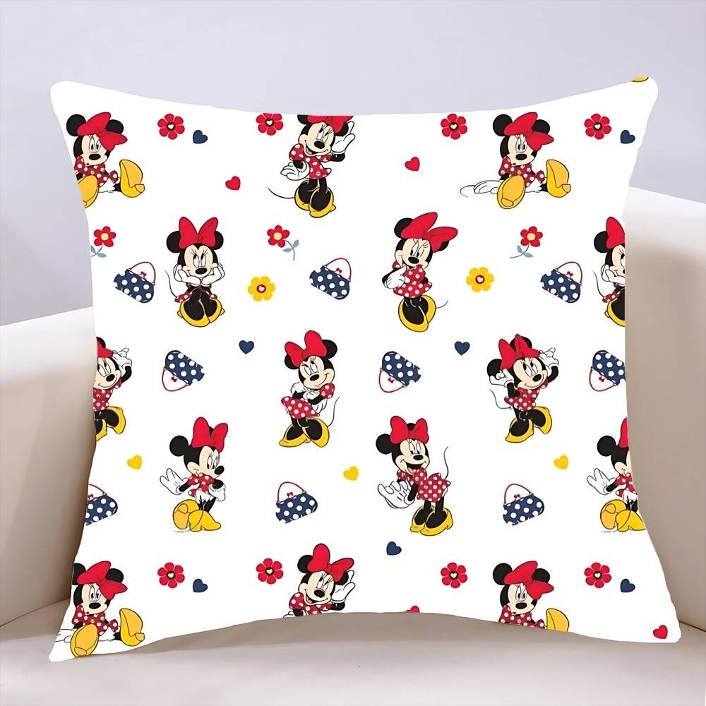 

Cartoon Mouse Pillow Case Cushion Cover Soft Cute Throw Pillow Case For Car Sofa Pillowcase Polyester With Zipper 16x16Inch