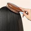 Hand-Carved Sandalwood Air Cushion Comb With Bamboo Bristles Wooden Hair Styling Comb Oval Scalp Massage Brush Comb