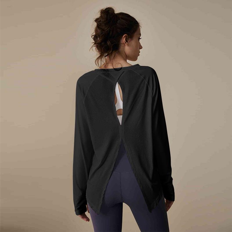 

Женский свободный комплект для йоги и спорта с длинным рукавом на осень/зиму L (110-120 lbs)