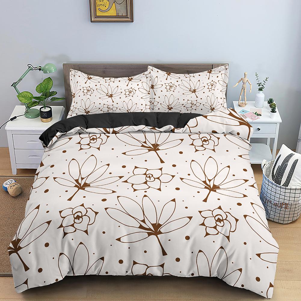 3D Yellow Flower Bedding Set Simple Floral Duvet Cover With 1/2 Pillowcase King Queen Size Quilt Cover Polyester Comfort Cover