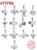 Charm Bead Components Shiny Zircon Blue Devil's Eye and Fatisha's Hand Bead Components Copper Metal Pendant Bead Component Compatible With Do It