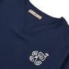 BUFOTOX Spiral V-Neck Shirt Navy