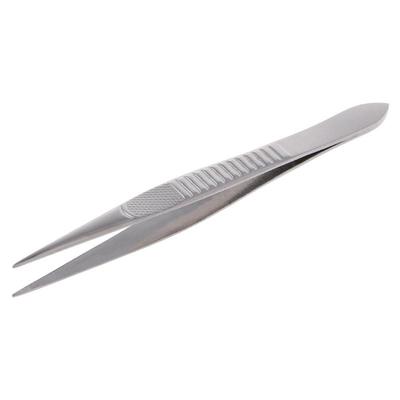 Professional Straight Fine Point Tweezers For Eyelash Extension Stainless Steel
