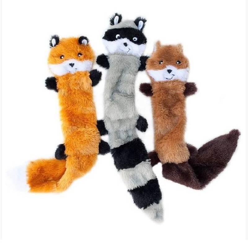Interactive Pet Dog Toy Plush Squirrel Raccoon Chewable Teeth Grinding Skin Shell Pet Supplies Factory