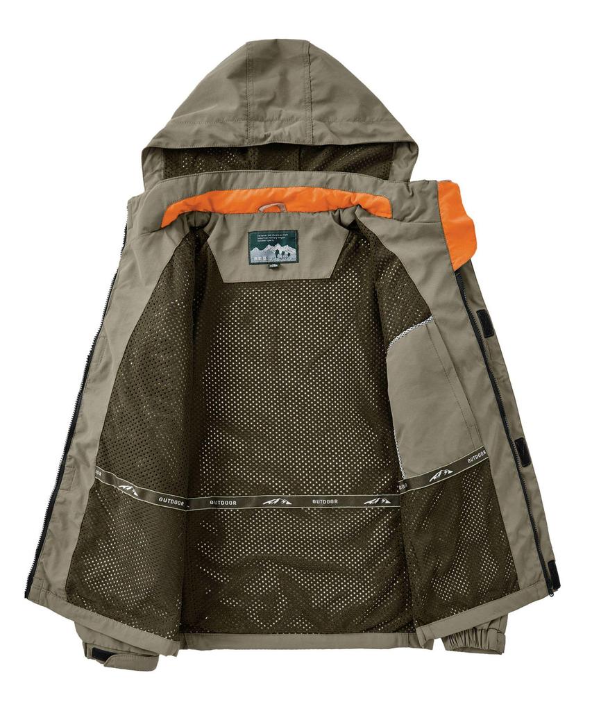 Men's Mid-Length Hooded Outdoor Jacket - Autumn/Winter, Plus Velvet, Multi-Pocket, Loose Fit