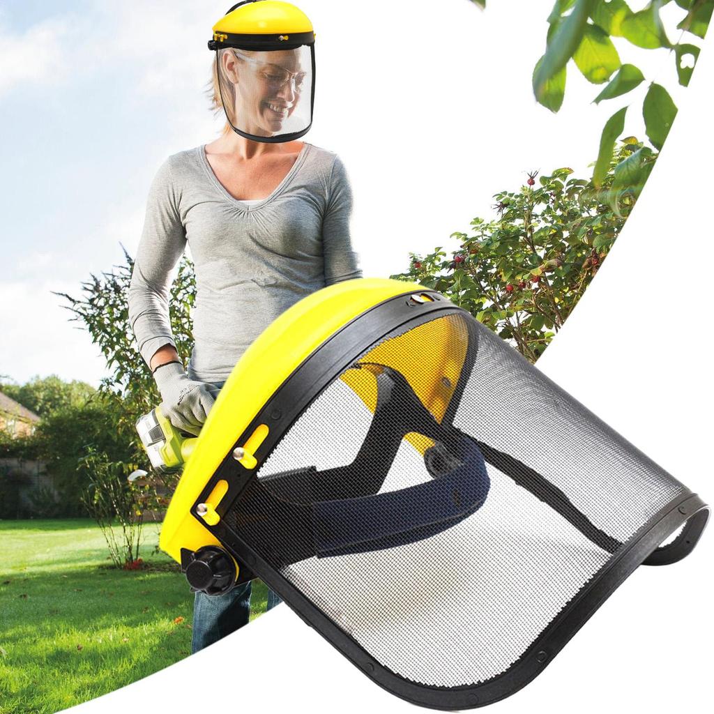 Zahradní vyžínač trávy Bezpečnostní přilba s celoobličejovou ochrannou maskou pro ochranu lesních porostů křovinořezem