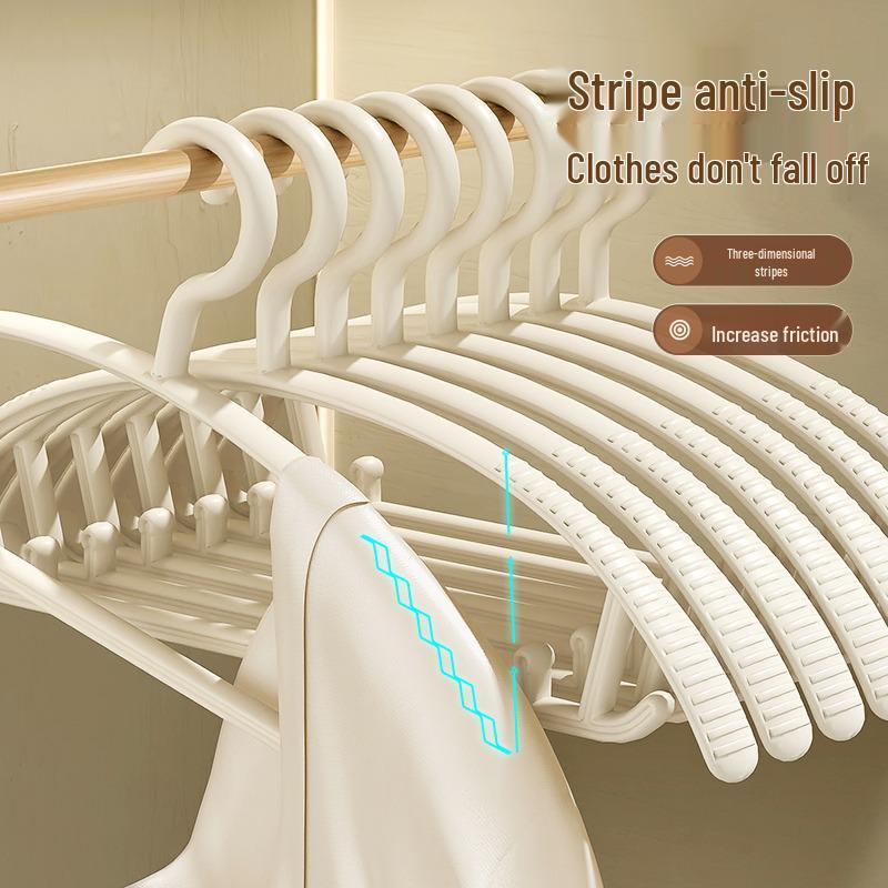 5-Piece Anti-Slip Wide Shoulder Clothes Hangers with Anti-Bump Design for Home Use