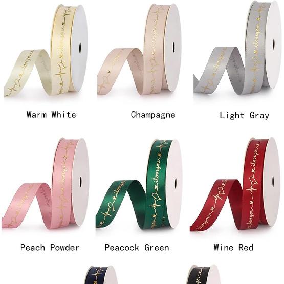 Custom Ribbon with Text Or Logo 196 Colors Printed Ribbon for Weddings, Favors & Birthday 100Yard Personalized Ribbon(32mm Ribbon)