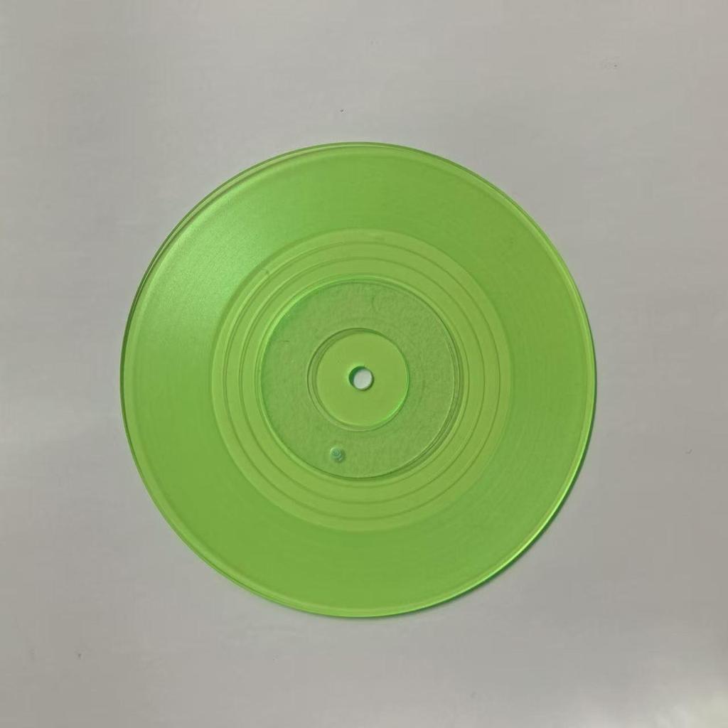 Retro Vinyl Record Non-slip Coaster - Round ABS Plastic Coffee/Tea Cup Mat with Heat Insulation