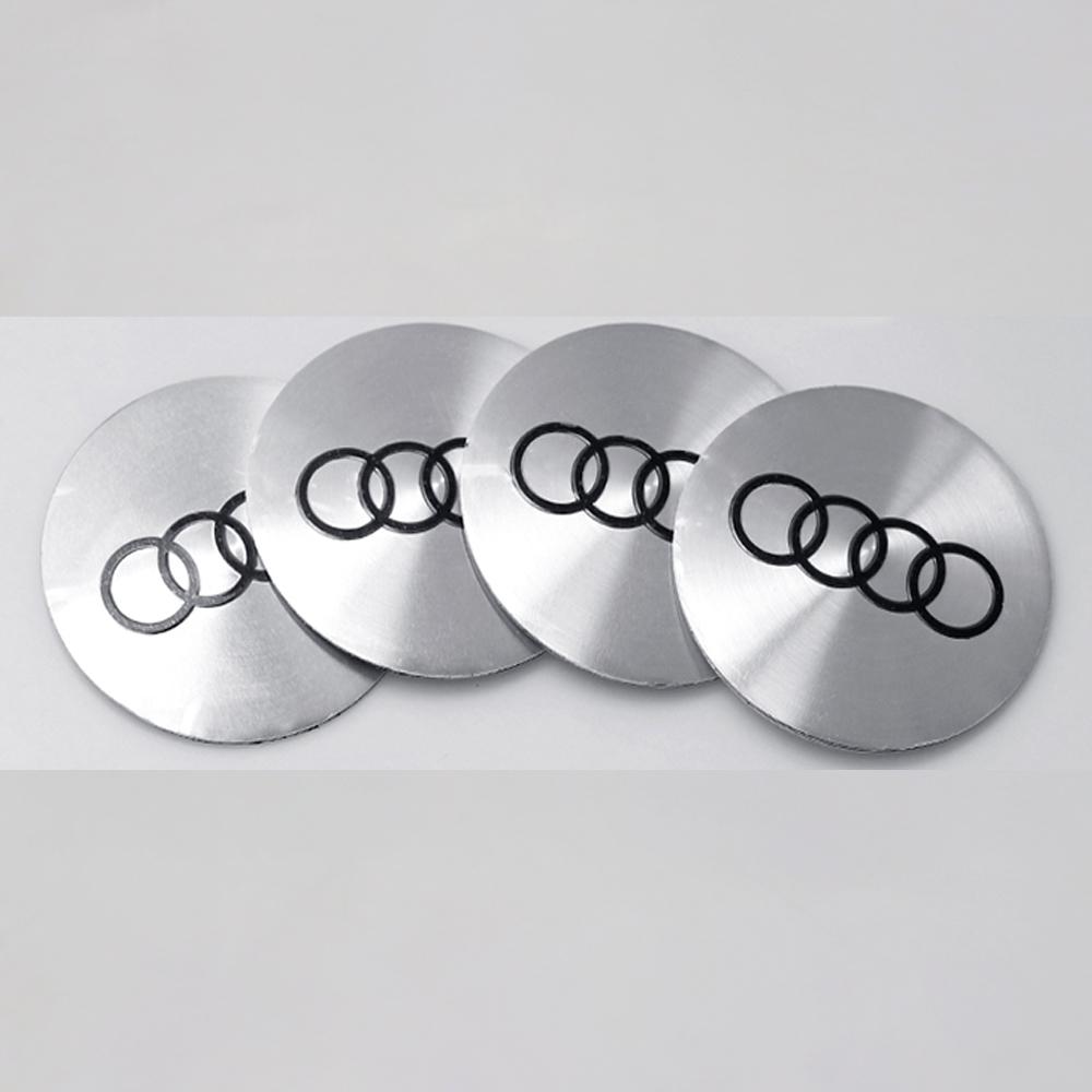 4pcs 56mm Car Wheel Center Hub Cap Badge Logo Emblem Decal Wheel Sticker For Audi A3 A4 A5 A6 Q3 Q5 Q7 TT