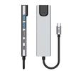 Tech-Protect Hb02 Hub Adapter 6In1 Type-C + Usb2.0 + Usb3.0 + Hdmi 4K 30Hz + Rj45 + Pd100W Space Grey