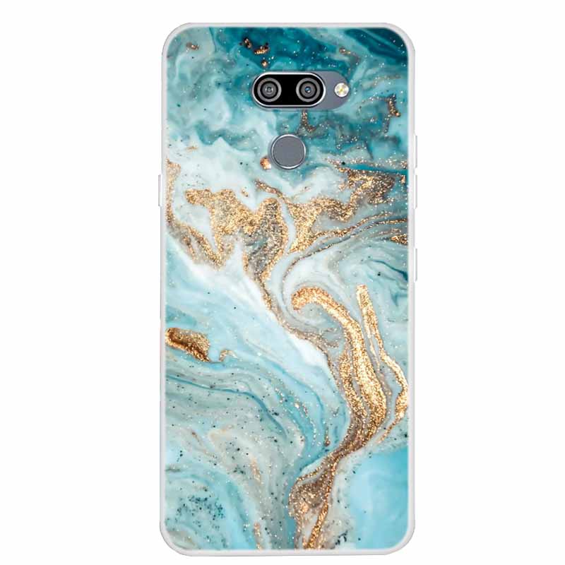 Per custodie LG K50 Q60 Marmo Trasparente Morbido TPU Silicone Cover Protettive per Telefono per LG K12 Prime / K12 Max X6 Custodia Q 60 Bumper Coque