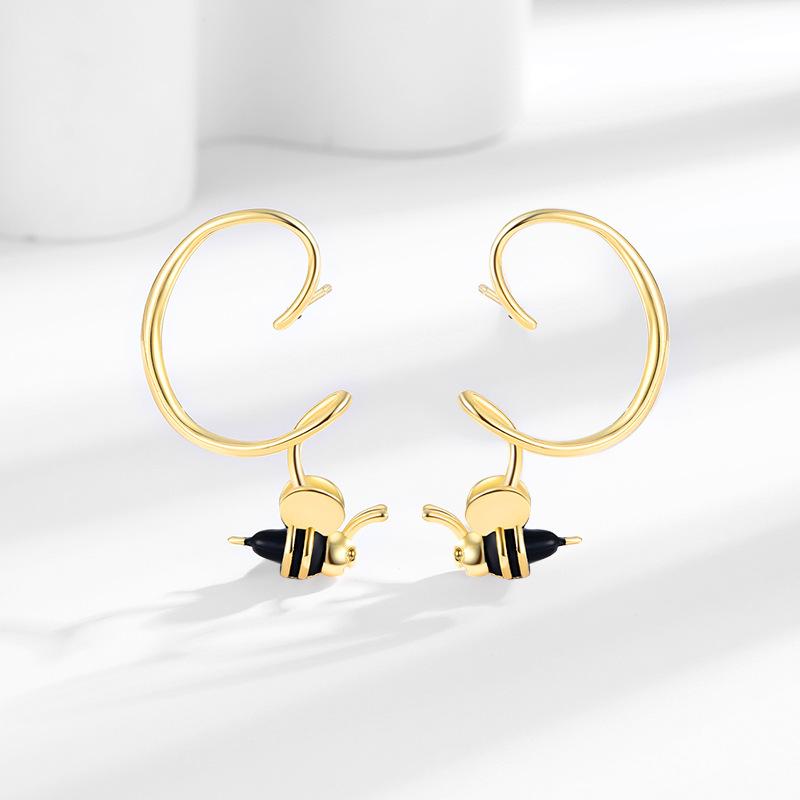 

Модные серьги в виде пчелы, серьги в виде животных, нишевый темперамент, легкие, роскошные, универсальные серьги