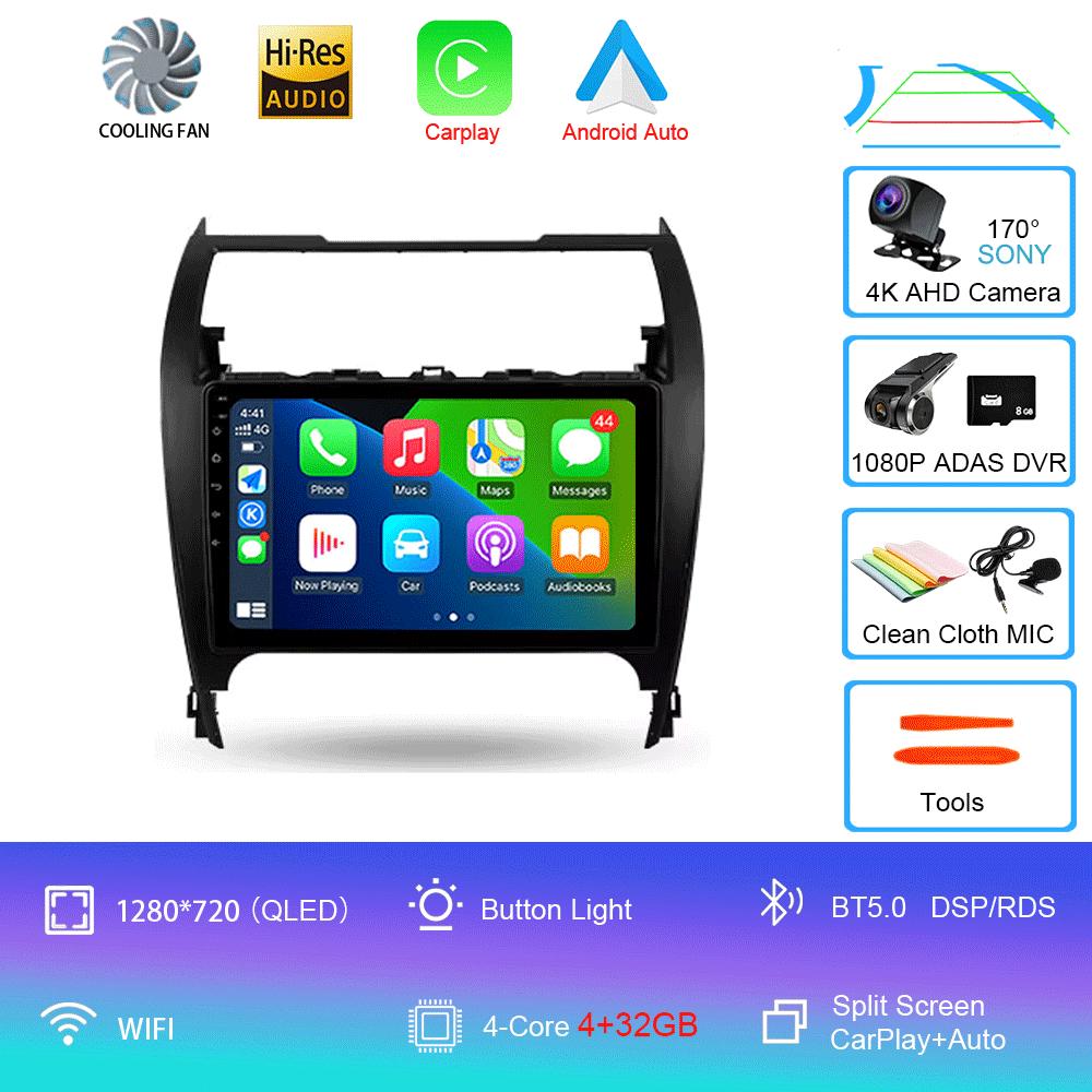 Car Radio Android 14 Carplay Auto For Toyota Camry 7 XV 50 55 2012 - 2017 Navigation GPS Multimedia Player video Stereo WIFI+4G
