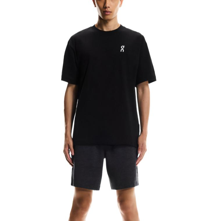 On Club T Shirts Men s Black Crew Neck Moderate Straight Fit 1MF30814428 L