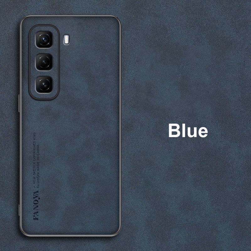For Infinix Hot 50 Pro Plus 4G Case Luxury PU Leather Phone Case For Infinix Hot 50 5G Back Cover Matte Silicone Full Protection