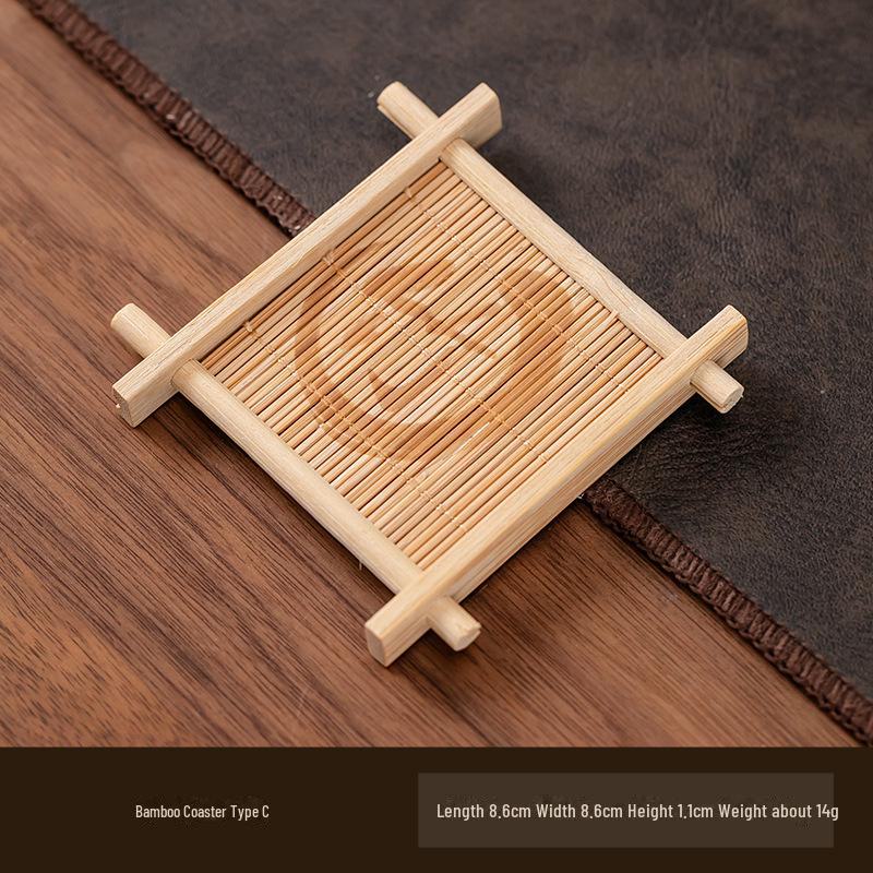 Bamboo Coaster & Decorative Tea Cup Tray