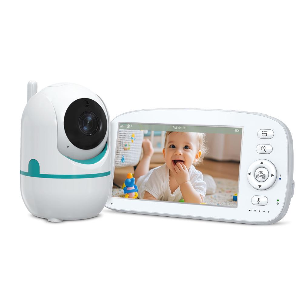 5 HD Baby Monitor with Temperature & Lullabies, Two-Way Talk Baby Care Device No Power Adapter
