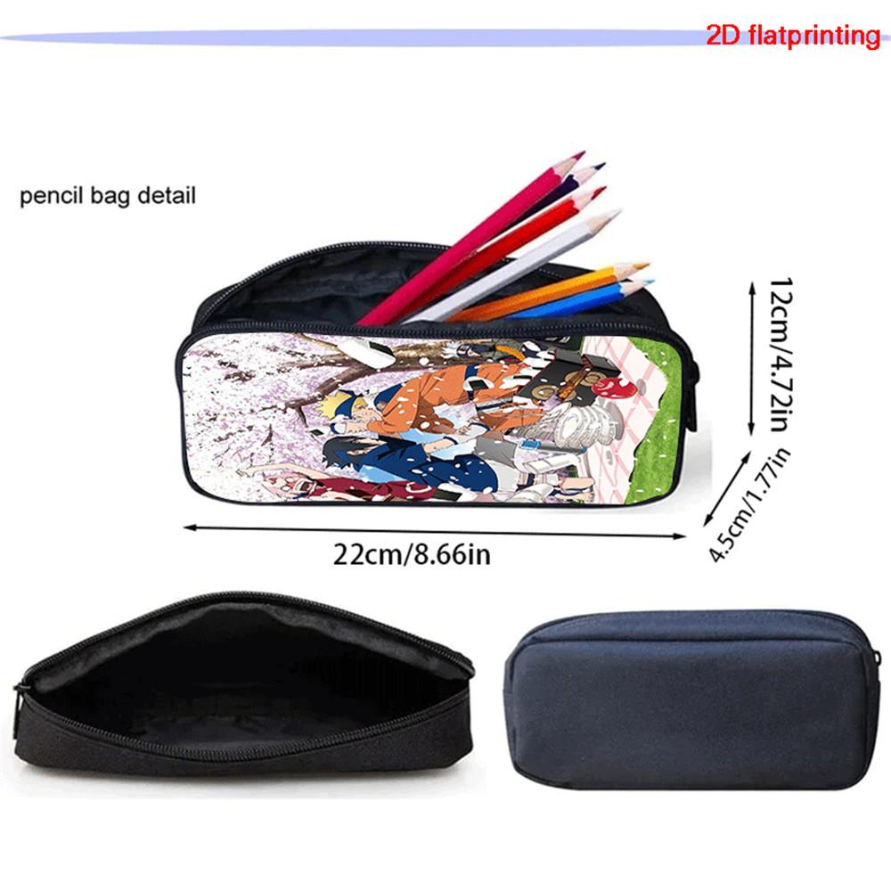 Children's Animated NARUTO Multi-Compartment Pen Case, Lightweight Children's Pencil Carrier, Children's Pencil Box Age 6-10
