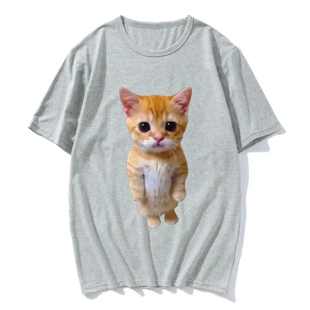 3D printed cat pattern Womens everyday Tshirt comfortable summer Harajuku style Womens clothing S