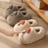 Mushroom Cotton Slippers Women's Indoor Home Household Plush Thermal Bag and Cotton Shoes Women's Velvet