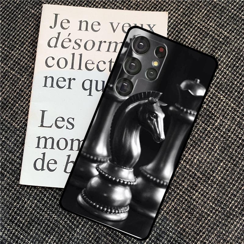 Chess Board Dark Horse Case For Samsung Galaxy S25 S26 Ultra S21 S22 S23 S24 Ultra S10 S20 Plus S25 FE Back Cover