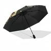 1PC Witch Moon Auto Folding Umbrella - Compact 8-Rib Design, Durable Plastic & Iron, Lightweight for Outdoor Daily Use070