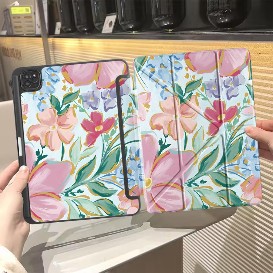 Holder Cover Tablet Case For iPad Pro 2025 Mini 6 7 Pro 11th 10th 9th 8th 7th 12.9inch Air 4 5 M3 M2 1 2 M4 11inch Cartoon