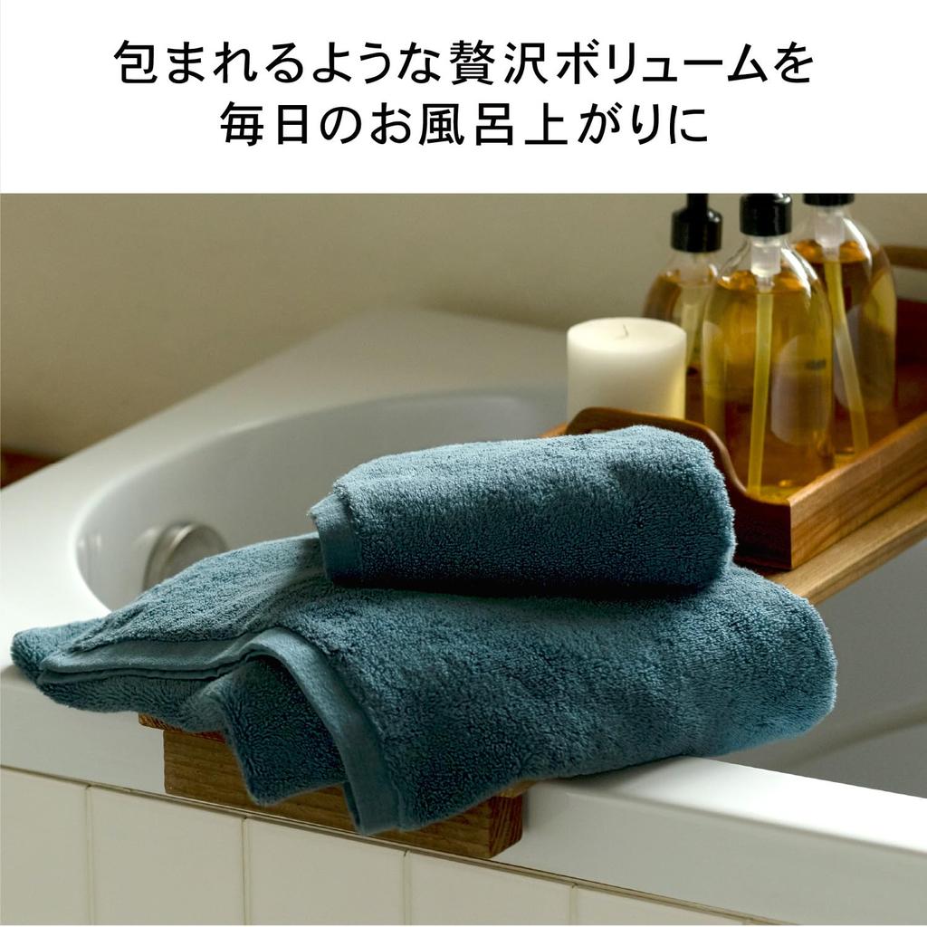 Towel Research Institute [Natural Softness] #024 Face Towel, Ash Gray, Set of 5. Soft, Thick, Smooth, Long-lasting, Fast Absorbent, Durable, 100%