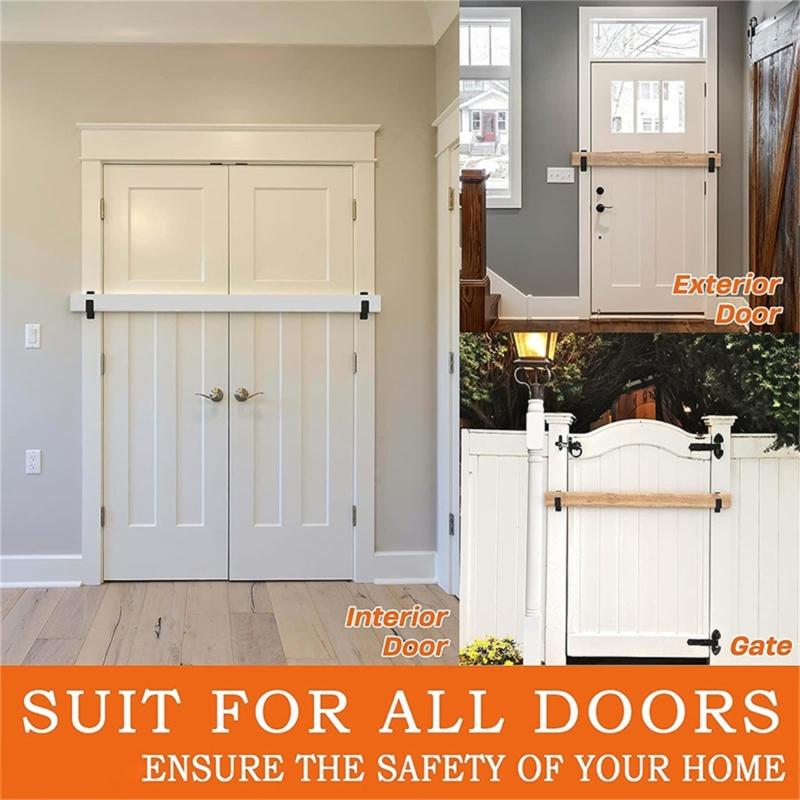 Door Barricades Clamps Set Brackets Bars Security Door Brackets Steel Rack