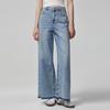 Tatufashion Women's High-Waist Retro Denim Long Pants