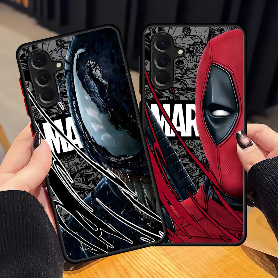 Case for Samsung Galaxy A53 A34 A52 A56 A54 A35 A36 A25 A26 A21s A24 A73 A22 Back Phone Cover Marvel Venom Deadpool