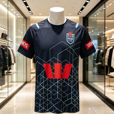 Iconic NSW Blues State of Origin Rugby Jersey Home Away Training Breathable Quick-Dry Shirt Diehard Rugby Fans Family Kids Tees