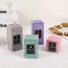 Classic Ice Flower Wax Square Pillar Scented Candle Home Non-Romantic Wedding Long Pole Pillar Wax Set