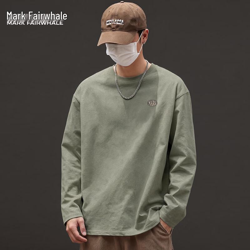 Mark Fairwhale Men's Heavyweight Cotton Long-Sleeve Graphic T-Shirt