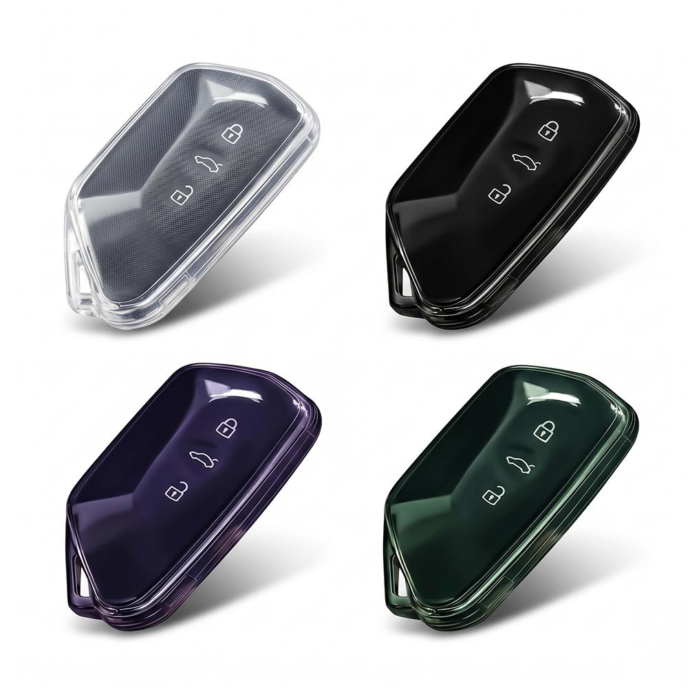 Tpu Car Key Case For Vw Golf 8 Gti Full Cover Transparent Key Shell Thin Smooth Protector For Seat Leon Cupra Formentor Octavia