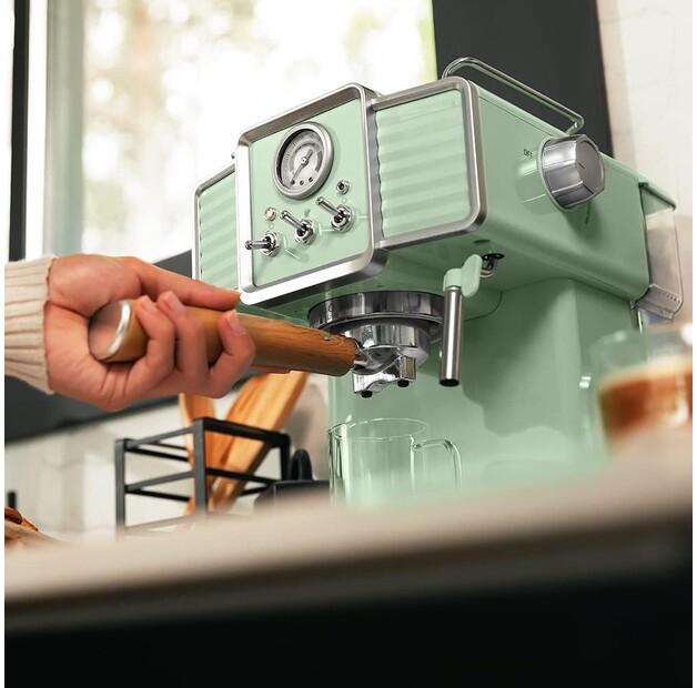 Кофеварка Cecotec Power Espresso 20 Traditional светло-зеленый (01576)
