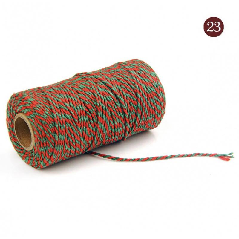 

Colorful Two-Tone Hemp and Cotton Cord for Gift Tags and DIY Crafts, 2mm