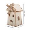 LIOOBO Wooden 3D Puzzle Solar Windmill Craft Kit DIY Miniature House Summer Vacation Boys and Home Decor - Solar-Powered, Paintable, Assembly,