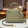 2025 New Genuine Leather Women's Bag EP Palm Pattern 19+22+25 Leather Kai Li+Fashion Handheld Single Shoulder Crossbody Bag