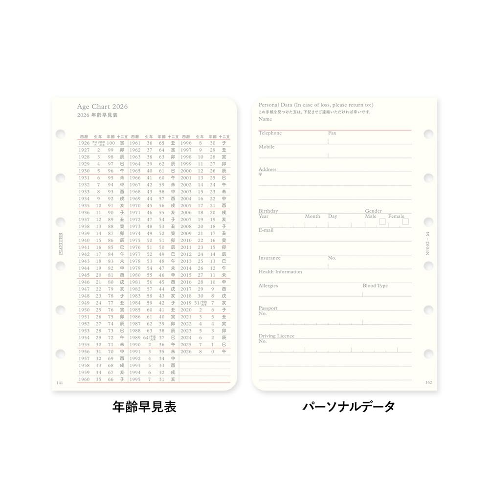 PLOTTER System Notebook Refill 2026 Mini Weekly Left 77718176 (Starts January 2026)