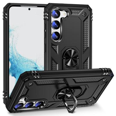 Für Samsung Galaxy S23 FE S 23 Plus Hülle Magnetischer Metallringhalter Stoßfeste Panzertelefonhüllen Für Galaxy S23 Ultra Rückseite
