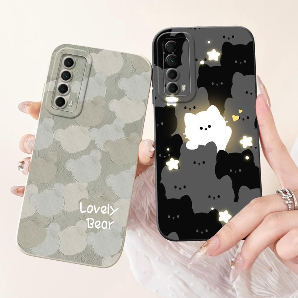 For Huawei P Smart 2021 Case Huawei Y7A PPA-LX3 PPA-LX1 PPA-LX2 Elegant Printing Soft Silicone Shockproof Phone Cases