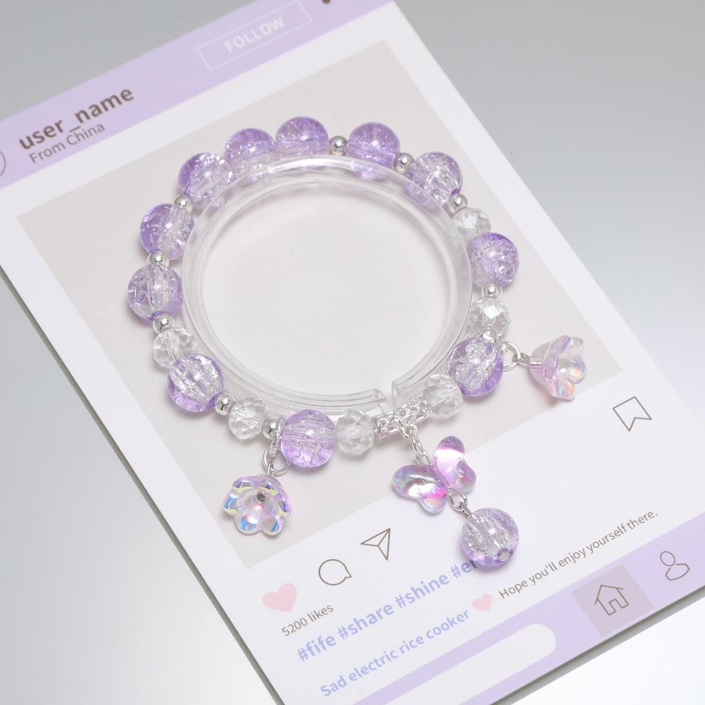 Mori Style Starry Sky Crystal Butterfly Bracelet - Elegant, Versatile Fairy Design for Women and Best Friends